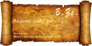 Bajcsy Zsóka névjegykártya